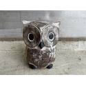 Owl wood grey H15cm (3938)