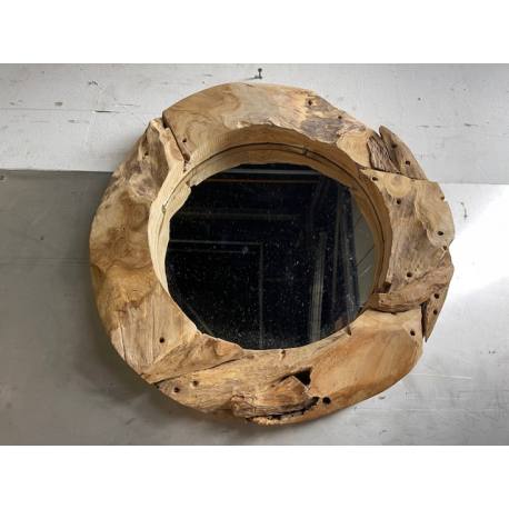 Mirror teak D60cm.(80182)