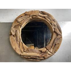 Mirror teak D80cm (80183)