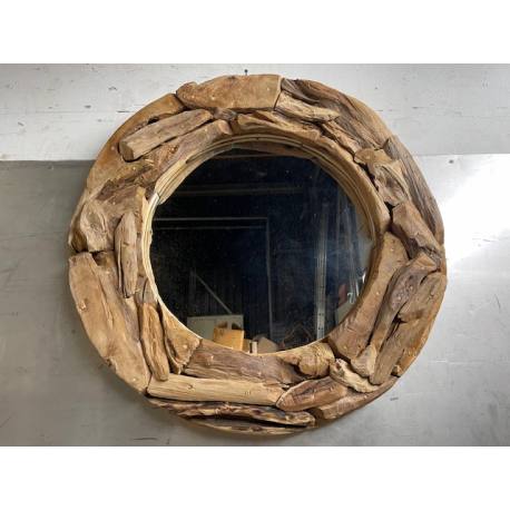 Mirror teak D80cm.(80183)