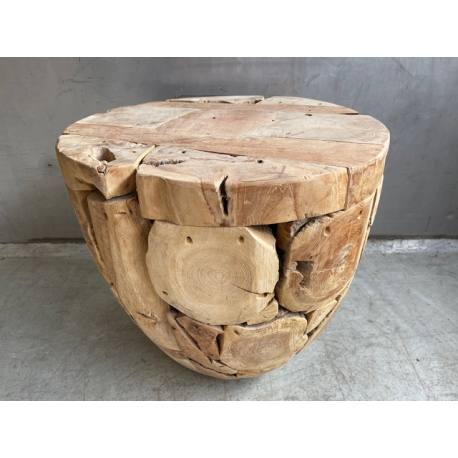 Table teak D60H60cm (5454)