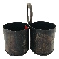 2-Bottle holder old iron 20x20cm. (7978)