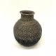 Vase rattan/wood L H48cm (80064)