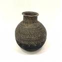 Vase rattan/wood bruin H48cm (80064)