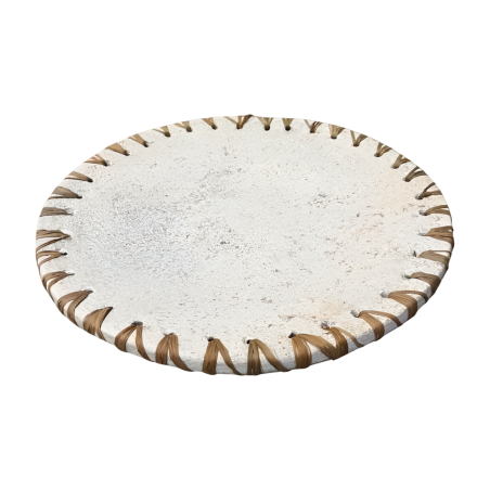 Ronde plaat Raf wit maat M D35 cm (7018)