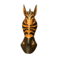 Giraffe mask wood 50cm (7226)