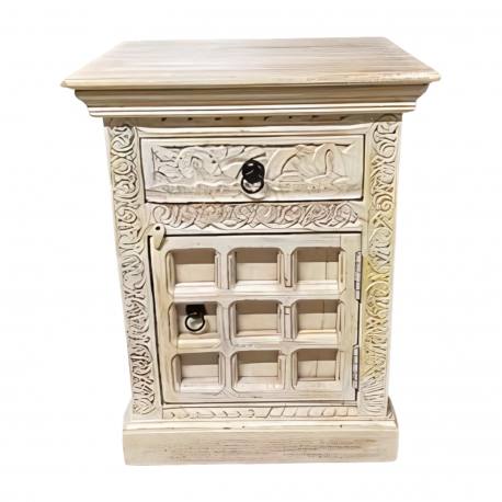 Bedside carving white (80515)