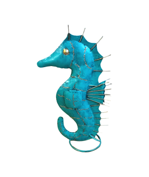 Seahorse iron blue H48cm (7265)