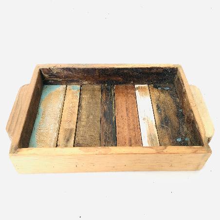 Tray colour wood 42x19H5cm(3097)