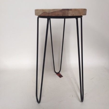 Table wooden top D35H50cm (7989)