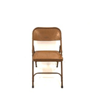 Antiker klappstuhl aus eisen (7399)