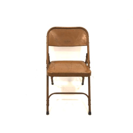 Antiker klappstuhl aus eisen (7399)