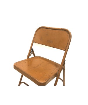 Antique iron folding chair (7399)