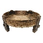 Antique wooden chakki/table (5043) +/-D75 H35cm