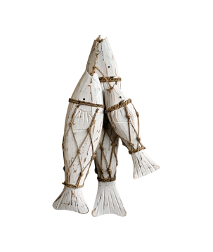 Fish on Rope Natural Set/3 (7420)