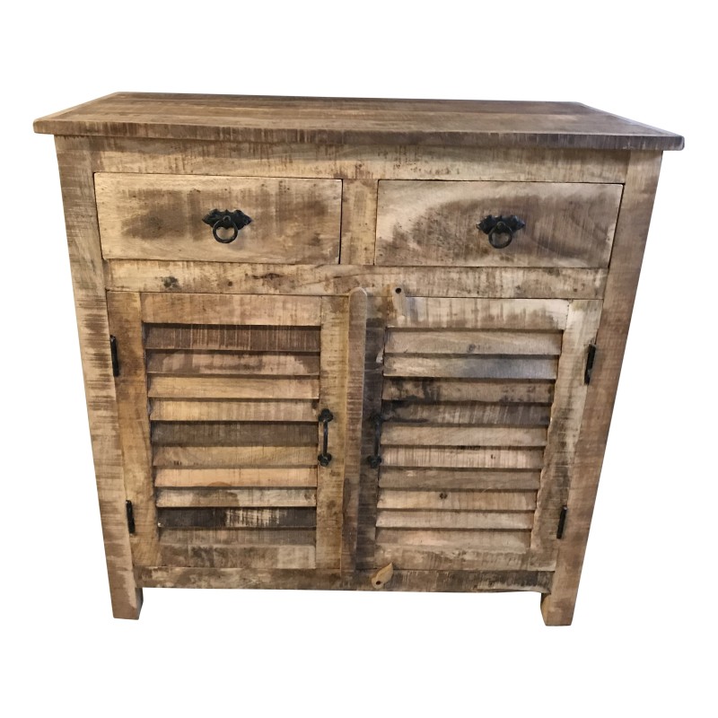 Wooden sideboard louvre(7784)