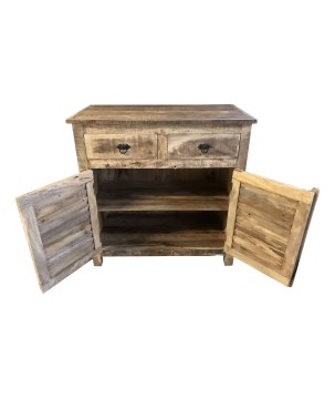 Wooden sideboard louvre(7784)