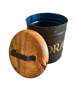 Aufbewahrungsbox mit Holzdeckel M 20x25 cm (7865)