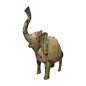 Elephant old iron 35x40cm. (7871)