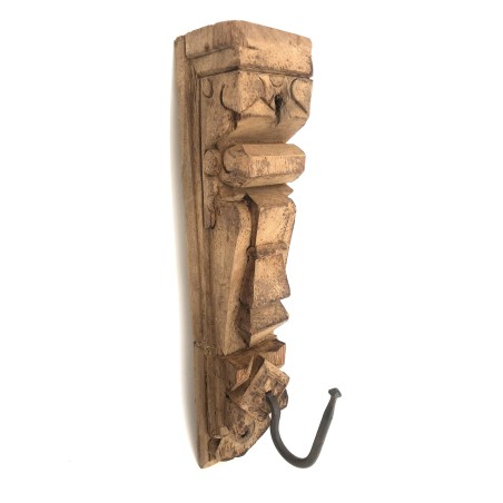 Houten kleerhanger 1-haak +/- 20-25 cm (7903)